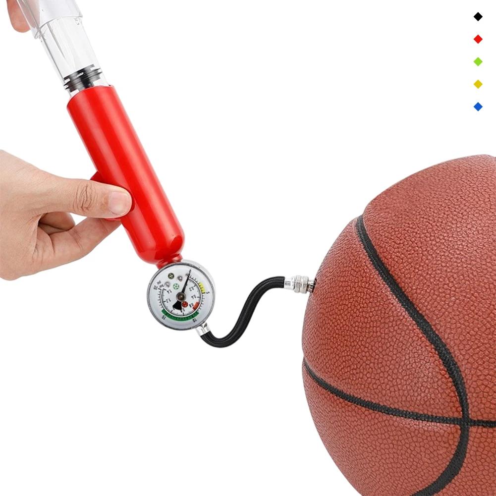 Portable Handheld Ball Pump with Pressure Gauge and Manual Inflation Pump Suitable for Ball Sports and Pneumatic Accessories