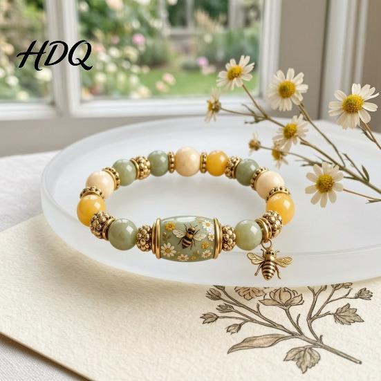 Love Beginnings Bracelet Bluebird Blessings Bracelet Inspirational Hummingbird Strength Beaded Green Casual Beads Cherry