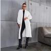 Faux Mink White Knit Cardigan Coat Women Autumn Winter Loose Fluffy Long Oversized Fuzzy Plush Sweater Jacket