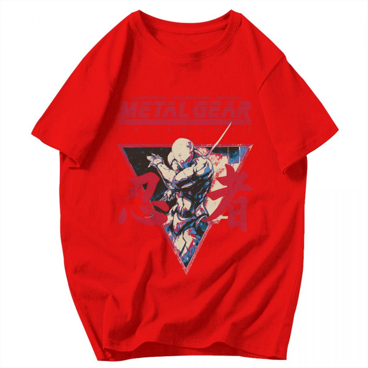 Мужская футболка Metal Gear Solid Gray Fox Pops Y2K Графические футболки Унисекс Топы Футболки S