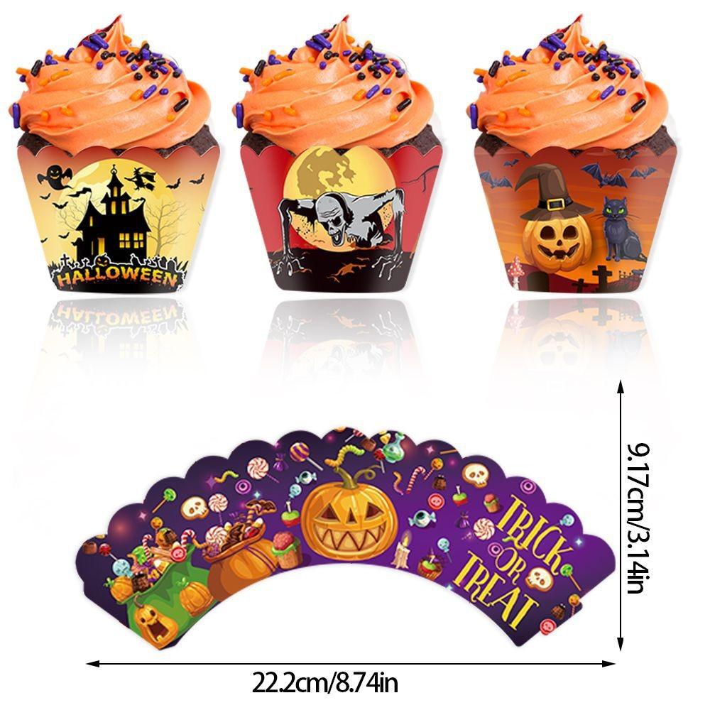 Halloween Border Cake Set With Paper Material For Venue And Party Decorations