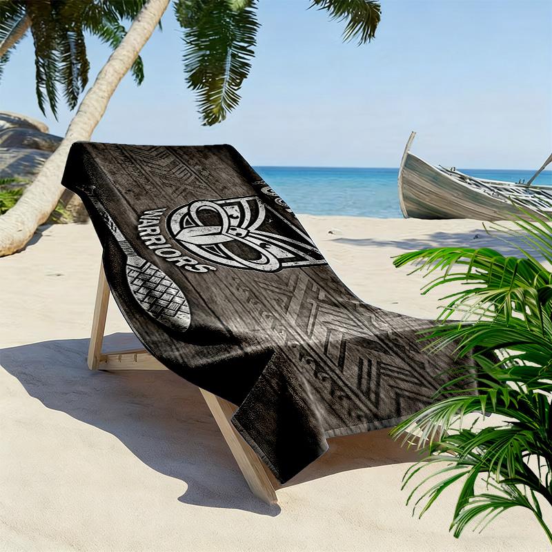 New Zealand Warriors Print Beach Towel, Large Soft Quick Dry Towel for Beach Camping Swimming