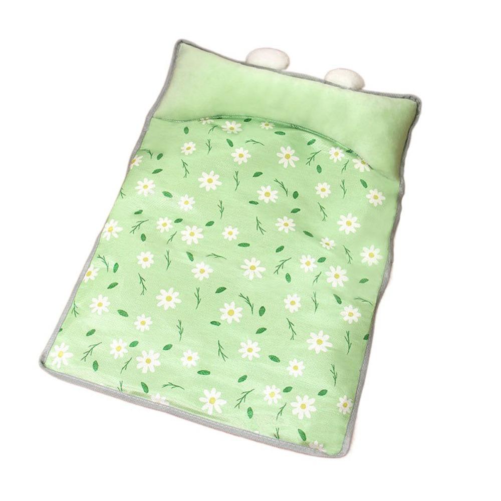 

Ice Silk Pet Cooling Mat Bite-resistant Pet Summer Pad Pet Cushion Dog Cooling Bed Summer S зелёный