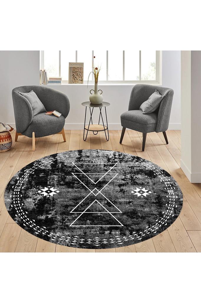 Rovigo Home Washable Round Printed Carpet RHM7309-SD1034