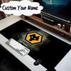 Custom Name Mouse Pad Flaming Wolves Emblem Wanderers Mouse Pad Desk Mat, Non-Slip Rubber Backer Pad For Computer Notebook Gaming Mouse Pad Gift