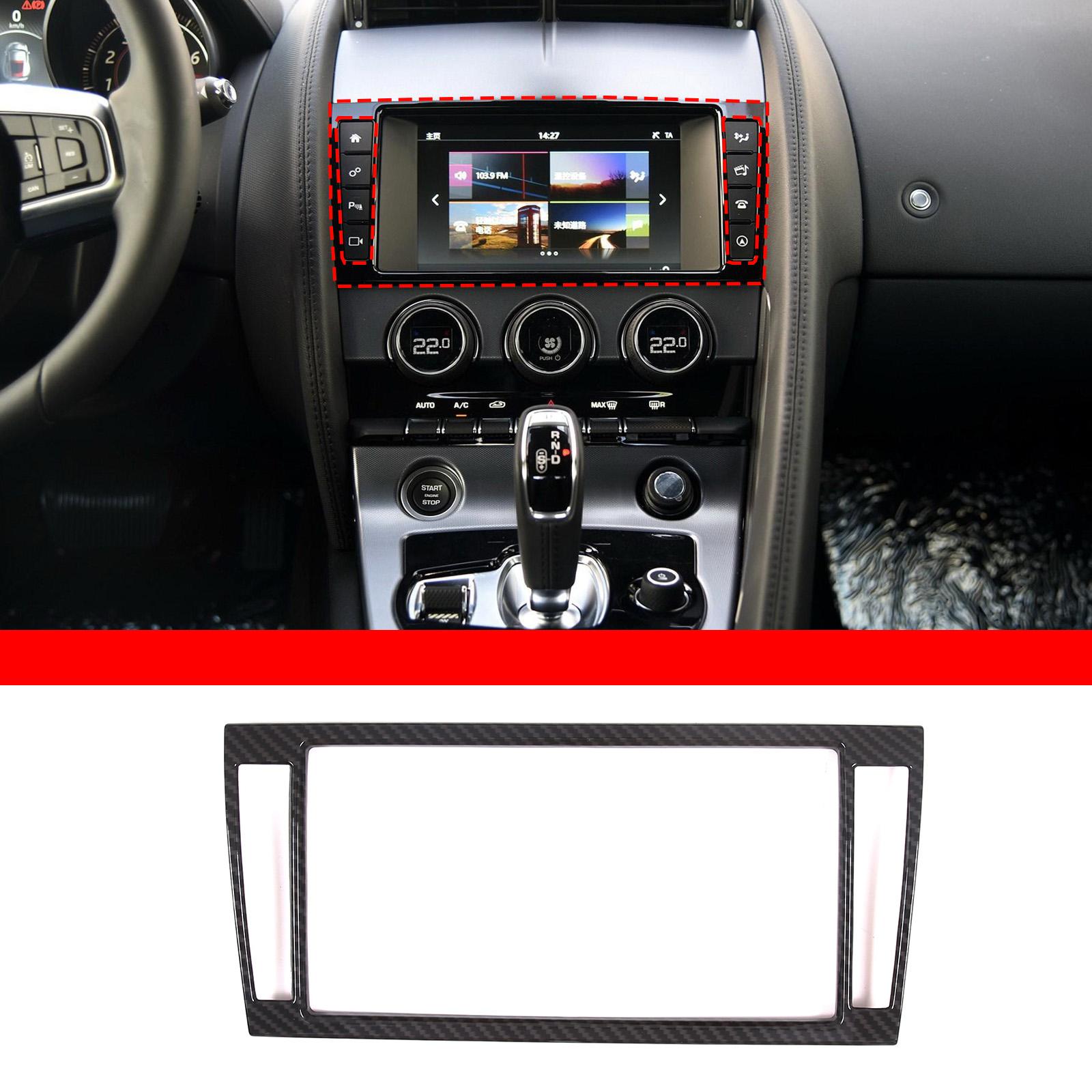 

ABS Carbon Fiber/Matte balck For Jaguar F-Type 2013-2018 Center Control Navigation Screen Frame Decorative Sticker Accessories