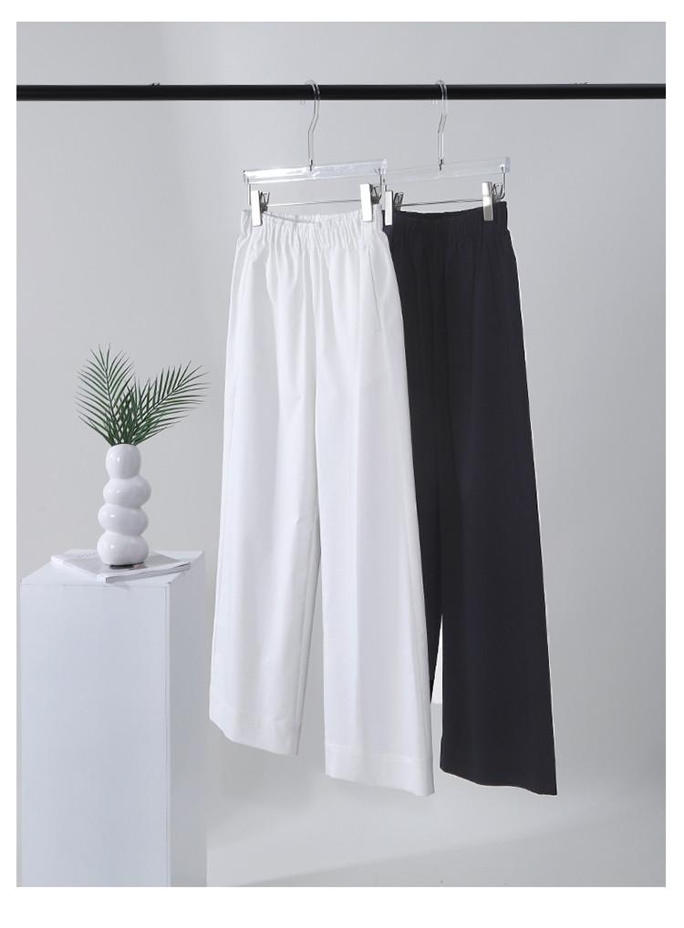 Summer Thin Wide Leg Pants for Women 2025, Fashionable, Loose and Versatile, Slimming and Elastic Waisted Casual Cropped Pants