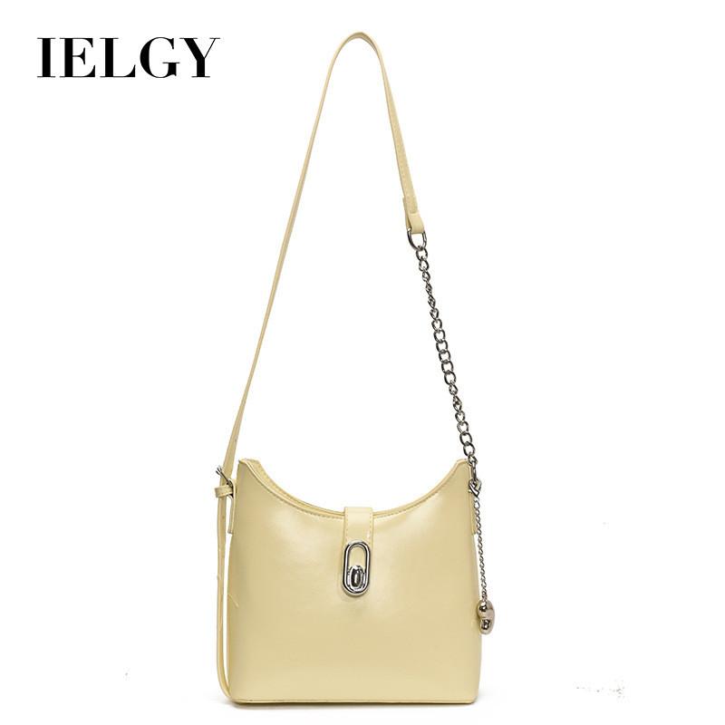 IELGY Trendy Fashion All-Match One-Shoulder Commuter Cross-Body Bucket Bag