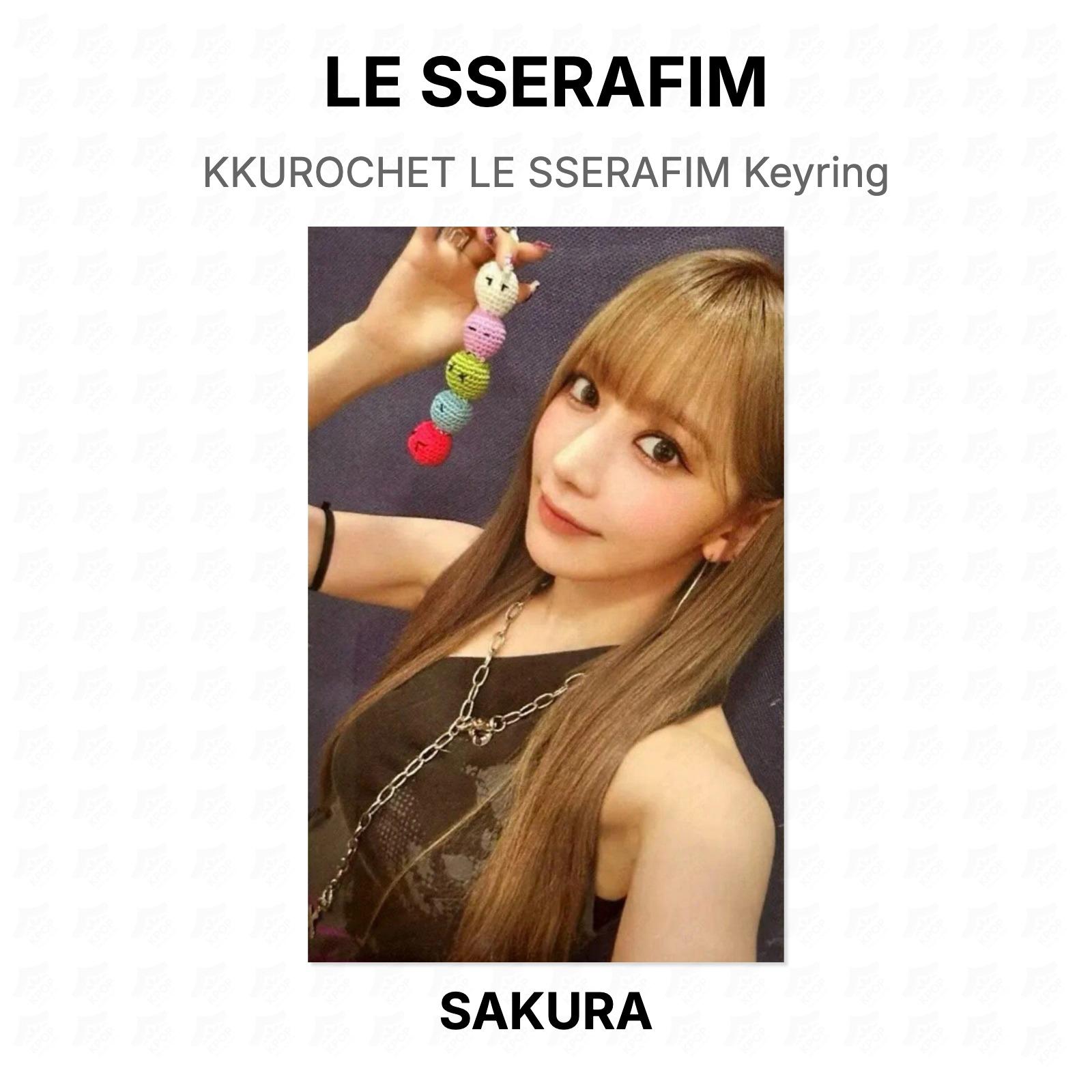 LE SSERAFIM SAKURA KKUROCHET LE SSERAFIM Keyring Official Photocard SAKURA