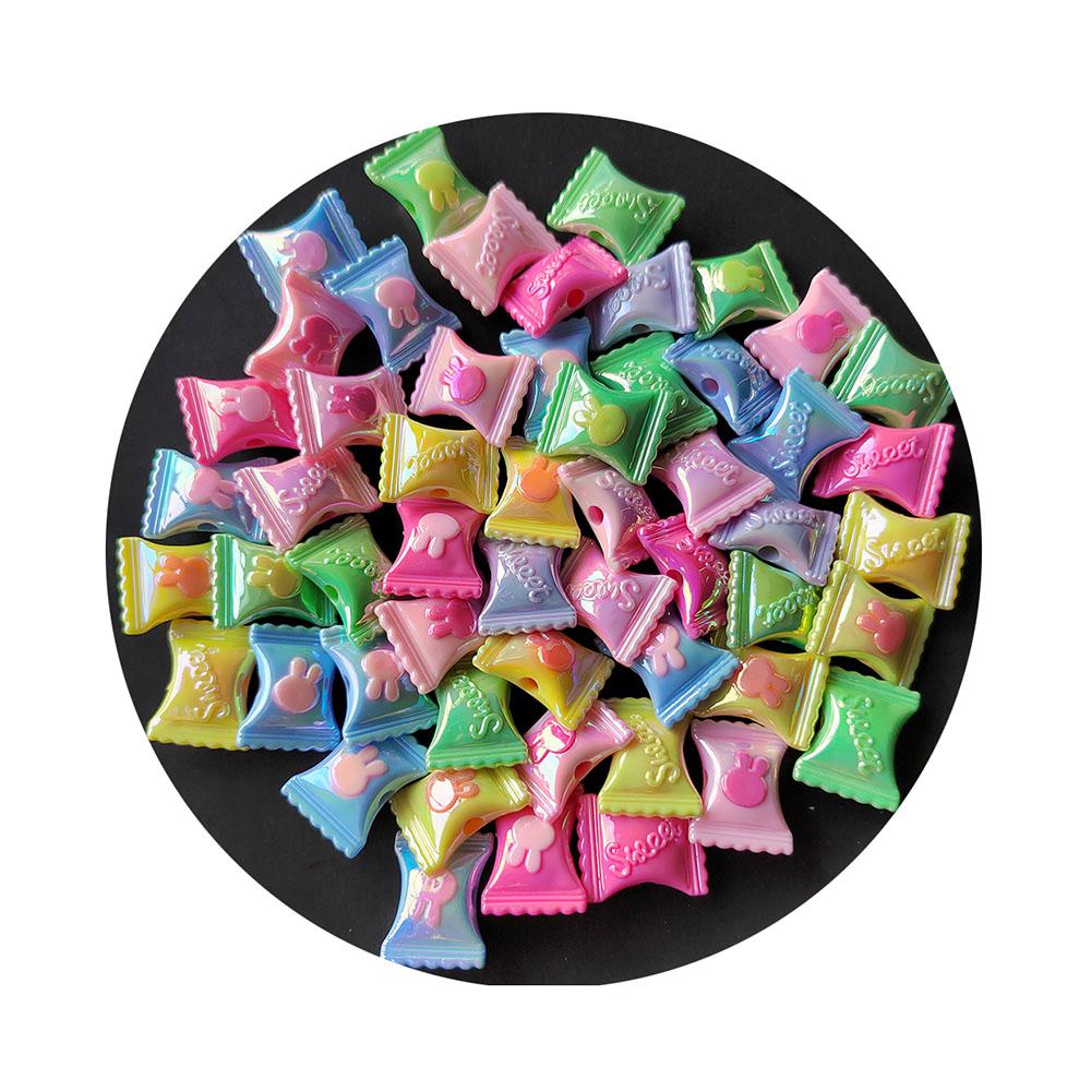 AB Colorful Rabbit Candy Acrylic Beads for Jewelry DIY Making Necklaces Bracelets Keychain Accessories