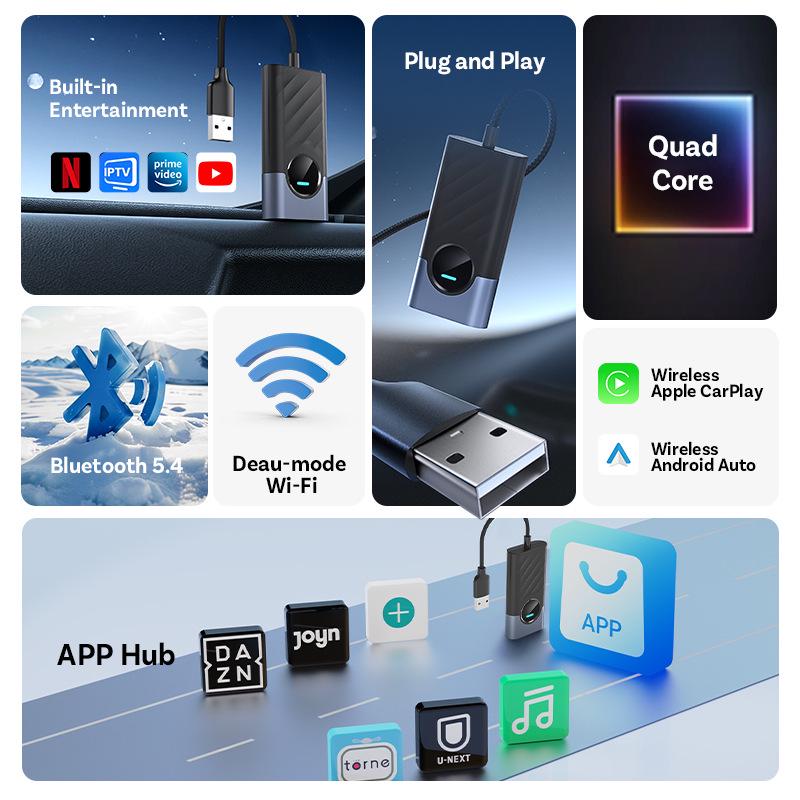 Ottocast Wireless CarPlay & Android Auto Adapter