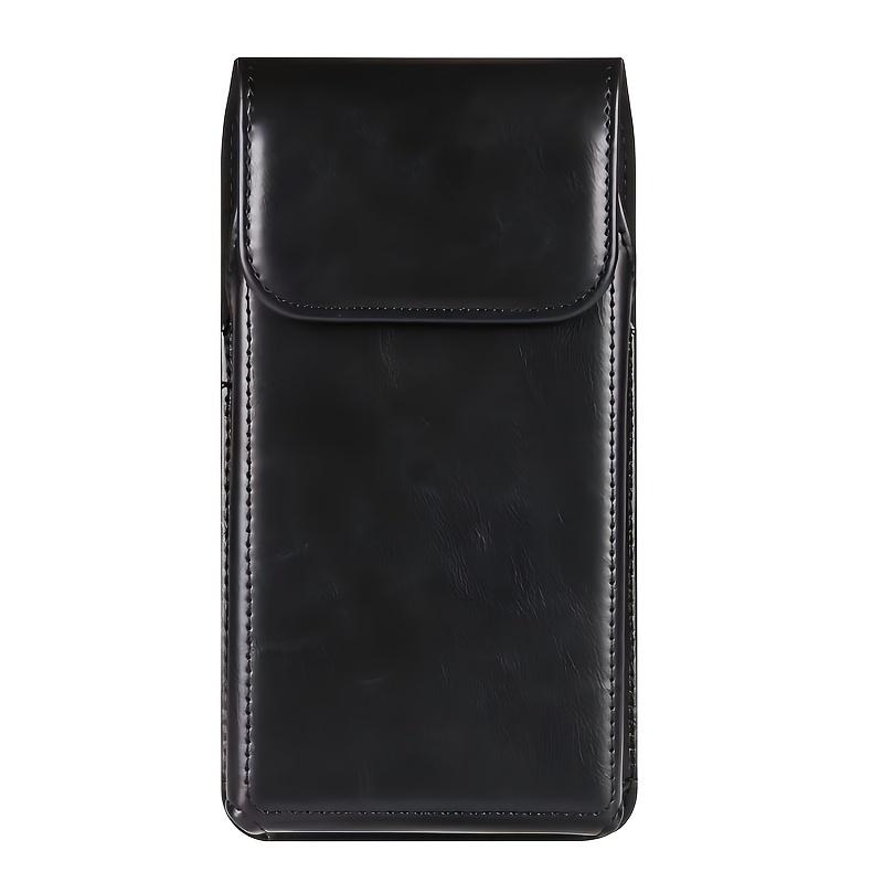 

Винтажный чехол для телефона Универсальный чехол для смартфона, Винтажный стиль Чехол на пояс для телефона Поясная сумка для делового повседневного стиля чёрный