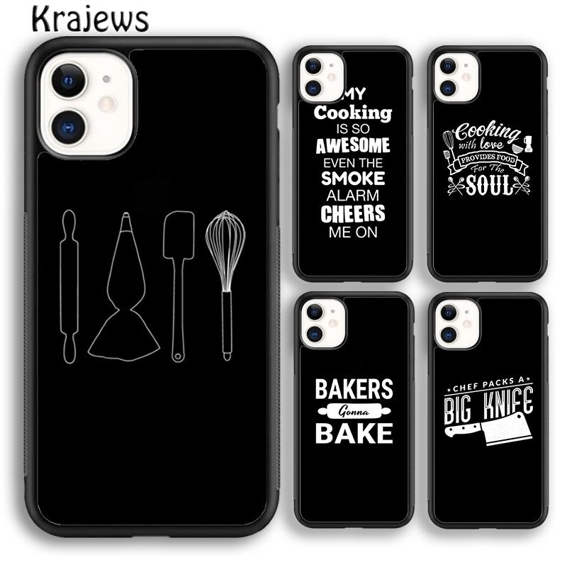 Krajews Cooking Is My Therapy Phone Case Cover For iPhone 17 Air 16 15 14 plus 11 12 13 pro max coque Shell Fundas