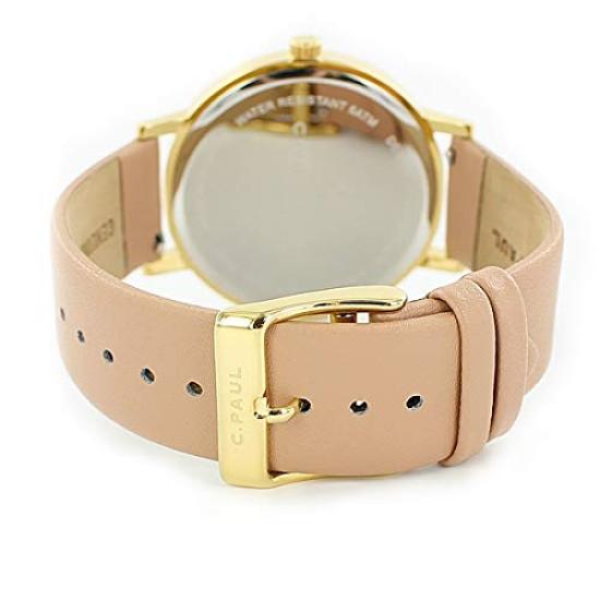 Christian Paul Watch Marble Black Dial Nude Beige MR-04BG