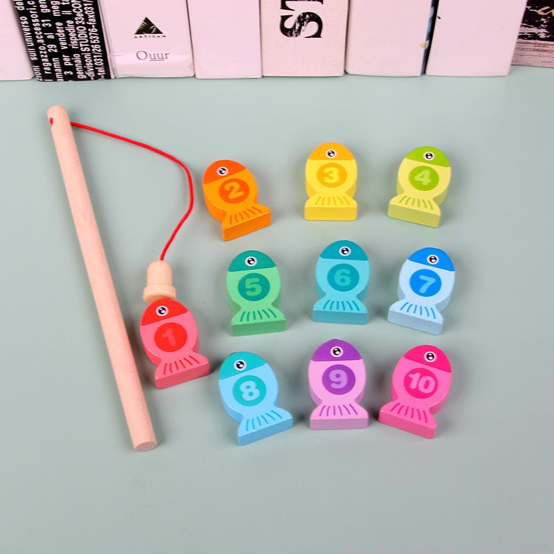 Magnetic Fishing Toy: Wooden Alphabet & Numbers for Early Education - Parent-Child Game for Boys & Girls