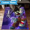 Custom Name Zombies Invasion Galactic Heroes Rug for Living Room, Game Rooms, Office, Bedroom, Floor Mat Playful Design, fan gifts Christmas decor