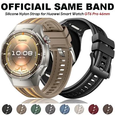 Silicone Nylon Strap for Huawei Smart Watch GT6 Pro 46mm Original Replace Quick Release Band for Huawei GT6 Pro Band Accessories