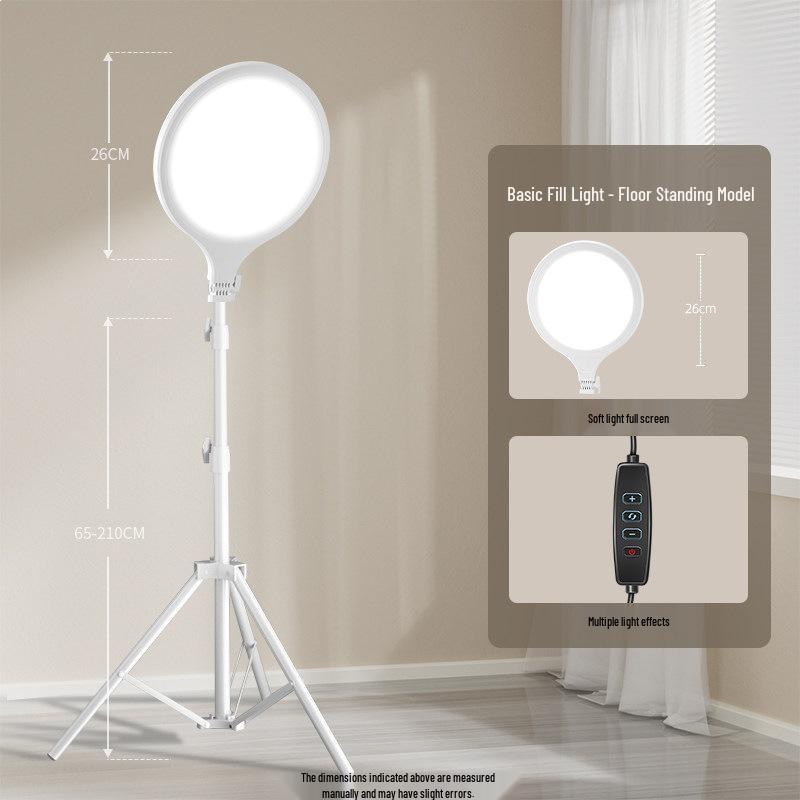 Full Screen Shadowless Fill Light for Streamers: Facial Soft Light for Live Broadcasts and Desktop Shooting