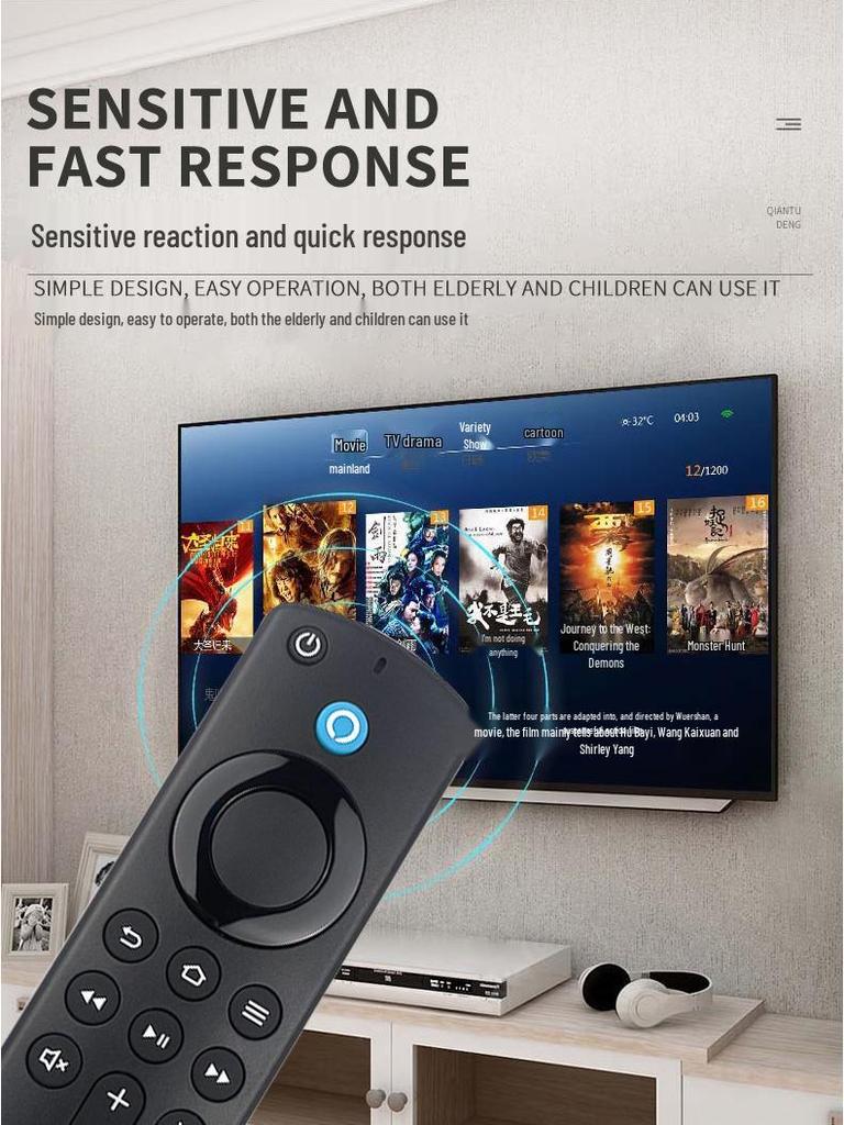 Compatible Remote Control for AMAZON LED TV MK021-001