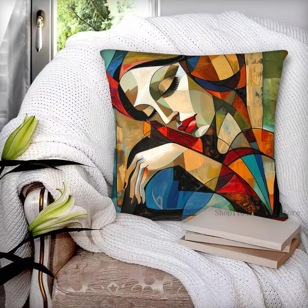 1pc Picasso Famous Paintings Art Pillow Case Square Bedroom Sofa Leisure Comfort Cushion Car Living Room Home Decoration