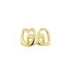 1/2 pièces Bijoux de Dent en Strass Portables Couleur Or Grilles Dentaires Cœur Creux Grillz Dentaire Quotidien