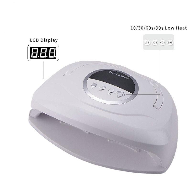 380W High Power UV Nail Lamp with Handle - Quick Dry & Red Light Phototherapy