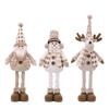 Christmas Telescopic Doll European Style Santa Claus Snowman Elk Hanging Leg Doll Christmas Decoration Supplies