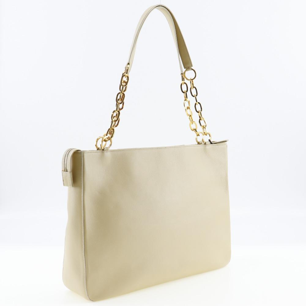 Versace ChainShoulder Shoulder Bag Calfskin Women Used