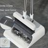 Durable Broom And Dustpan Set Non-Stick Hair Design Heavy Duty Cleaning Tools For Home Floor Kitchen Multi-Surface Use With Thickened Handle