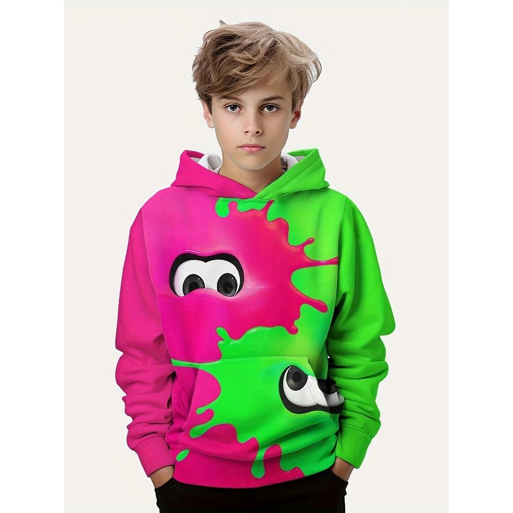 Children's Funny Series 3D Digital Print Boy Hip-hop Personality Hooded Sweatshirt