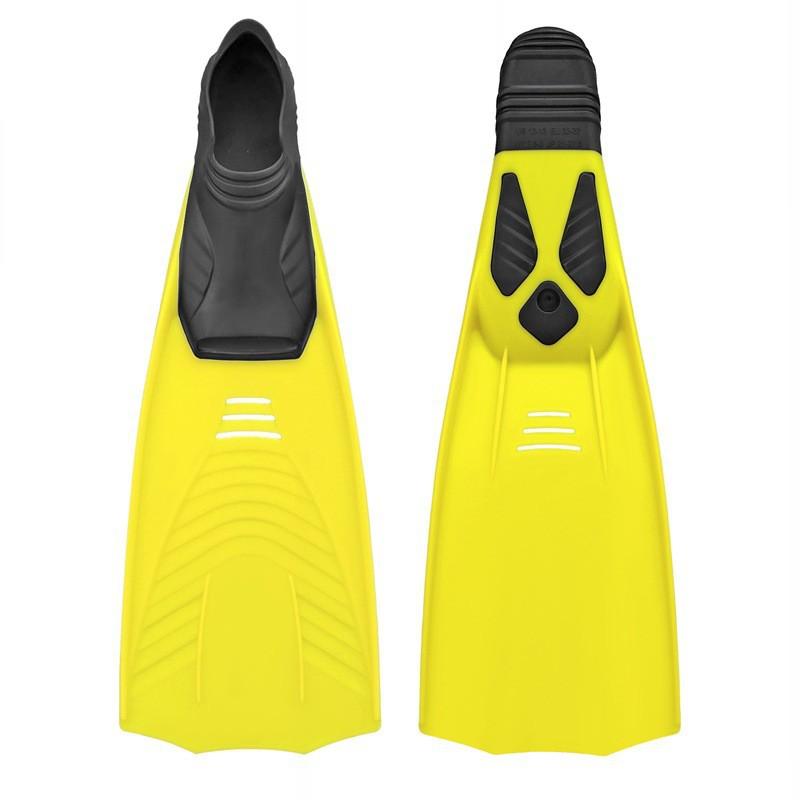 Adult Open Heel Swim Fins Snorkeling Freediving Mid-Length Professional Diving Gear Black White Yellow Orange Blue