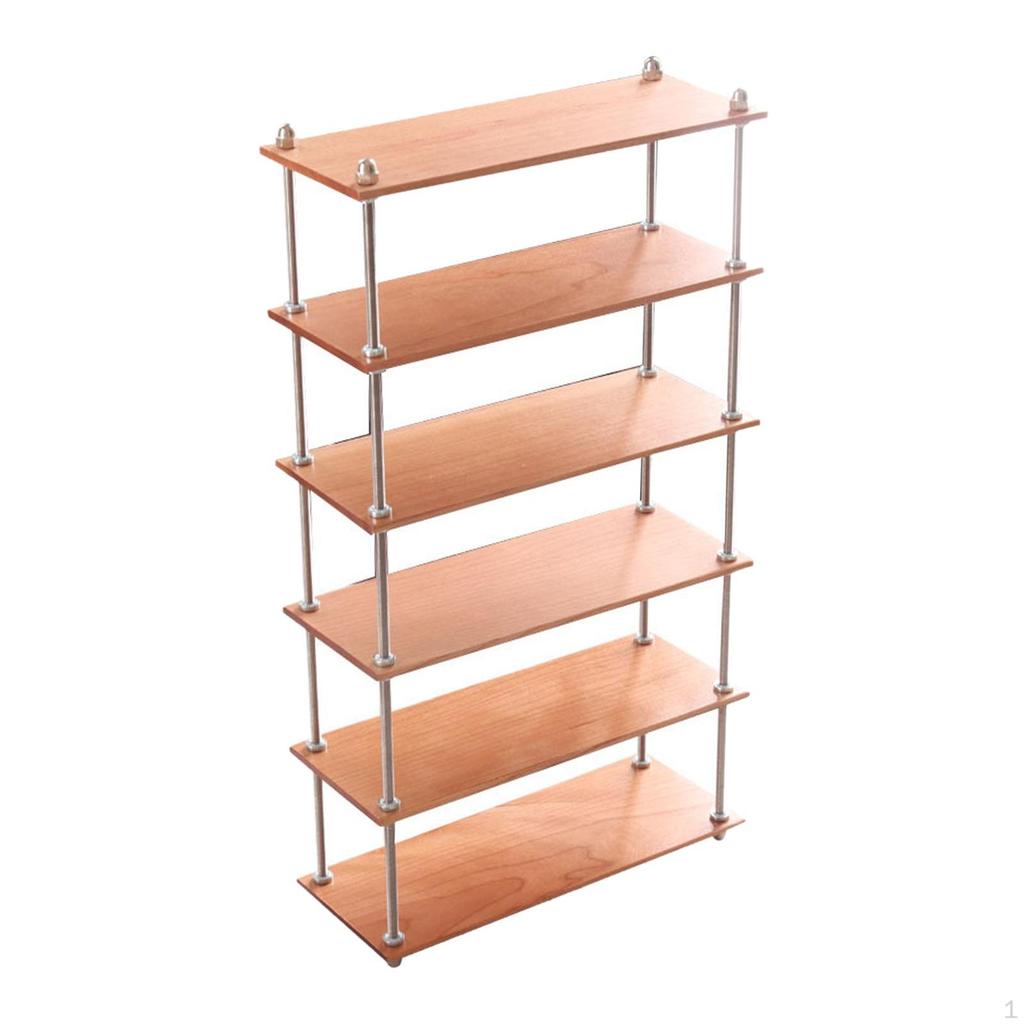 1/6 Organizer Halter Ornamente Einrichtung Modell Mehrschichtig Holz Sammlerstücke Bücherregal für
