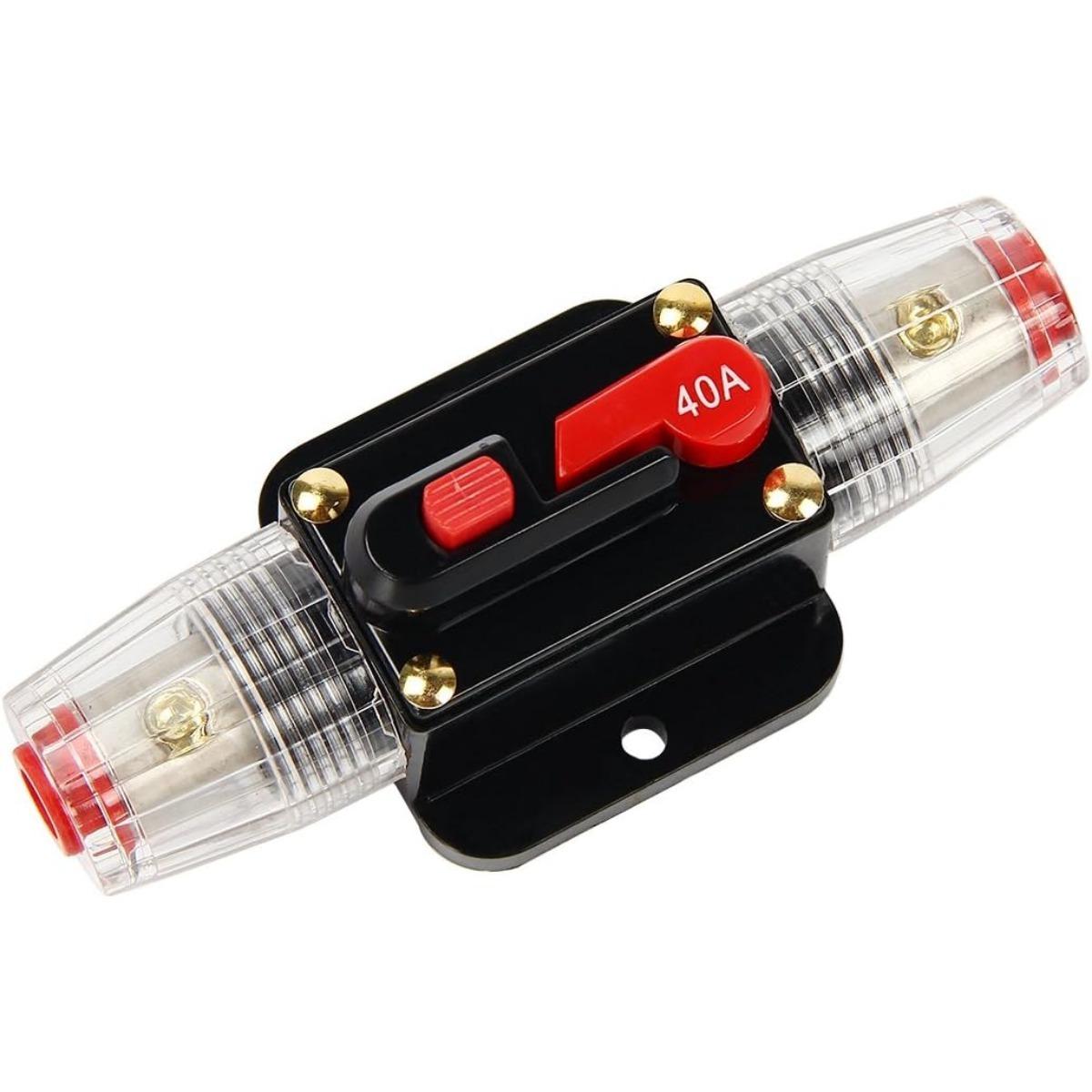 

12 В-24 В постоянного тока Встроенный автомобильный автоматический выключатель с ручным сбросом Аудиопредохранитель 20A/30A/40A/50A/60A/80A/100A 40A чёрный/красный
