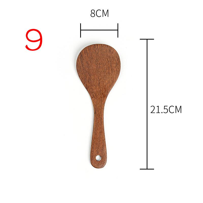 Wooden Spatula Kitchen Nonstick Dedicated Wooden Kitchenware Heat Resistant Wooden Cooking Shovel Spoon
