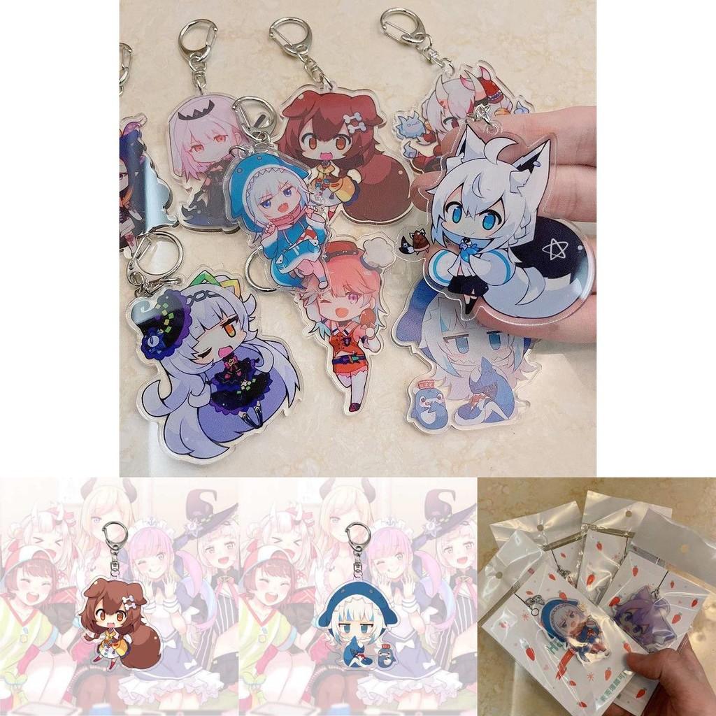 Stunning Hololive Vtuber Keychain Featuring Gawr Gura Mori Usada Fubuki Suisei For Anime Fans