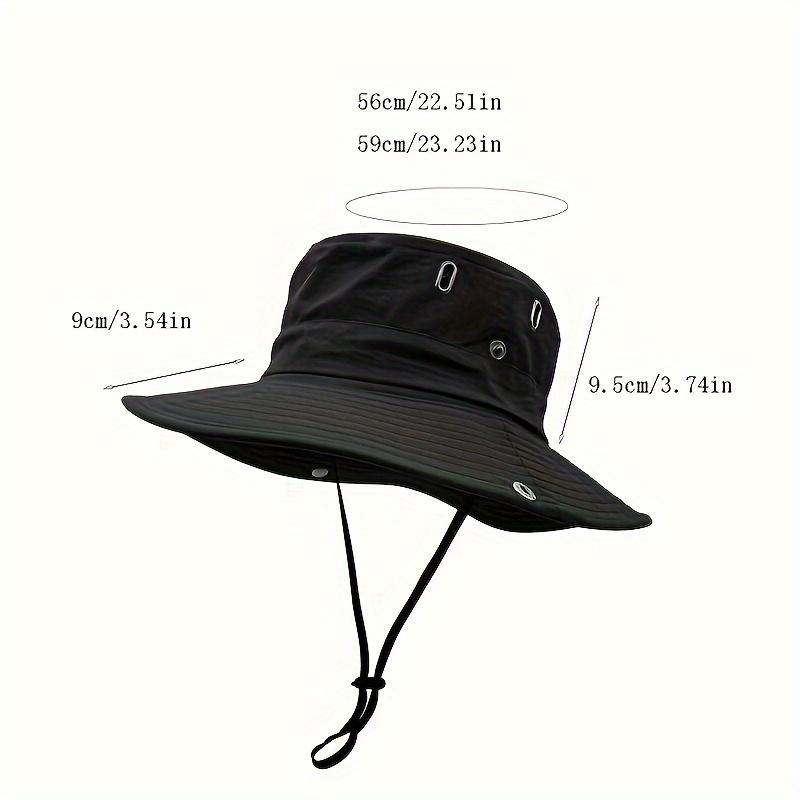 Wide Brim Bucket Hat For Men Women Uv Protection Sun Hat With Adjustable Chin Strap Breathable Mesh For Hiking Fishing Camping