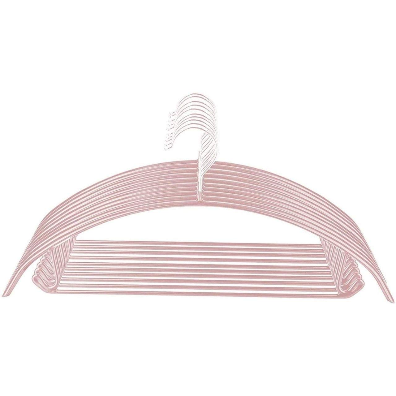clothes hangers that prevent clothes from losing their Stylish pink Ideal for laundry and Leaves no Non-slip shape. 10-pack set. design. storage. розовый