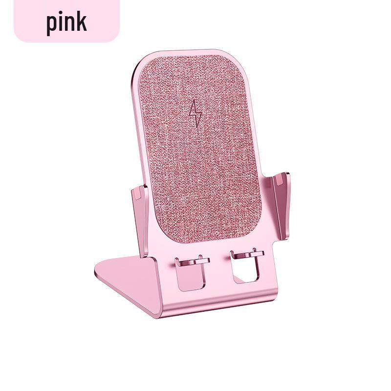 15W Aluminum Alloy Wireless Charging Stand for Apple & Android - Fast Desktop Vertical Charger