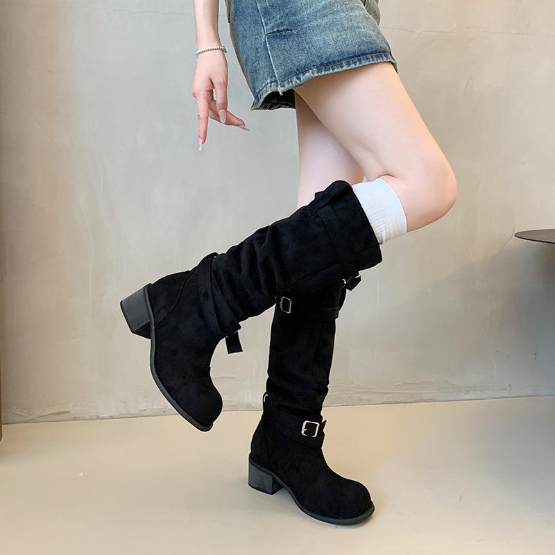 Comfortable Hundred Vintage Women's Not Tired Tall Western Cowboy Boots - Comfortable Soft Non-Slip Height Increasing Shoes
