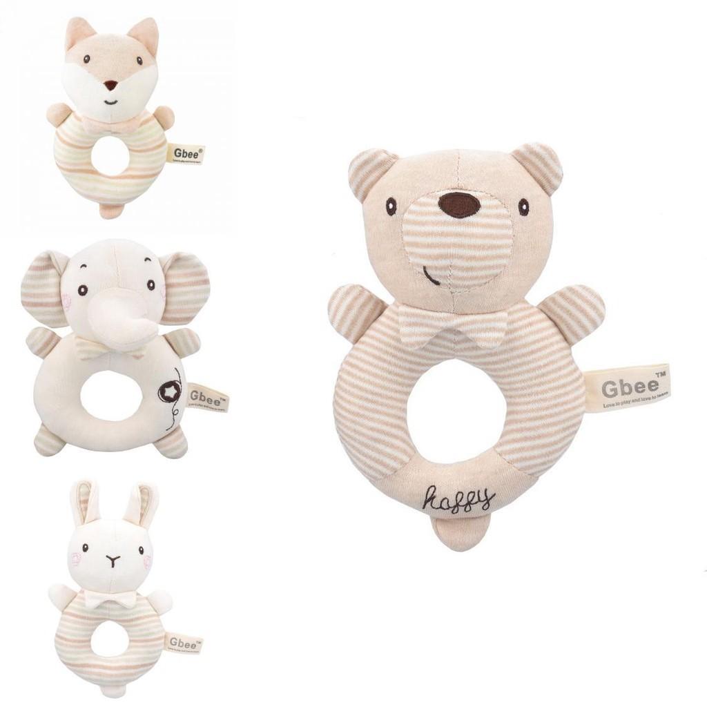 Gbee Organic Cotton Infant Rattle Toy Set For Emotional And Intellectual Development