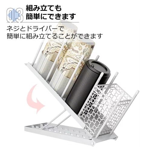 Asdays Paper Cup Holder/Dispenser, Cup Stand, Coffee Cup Holder, Large Capacity, Adjustable Angle (Black)