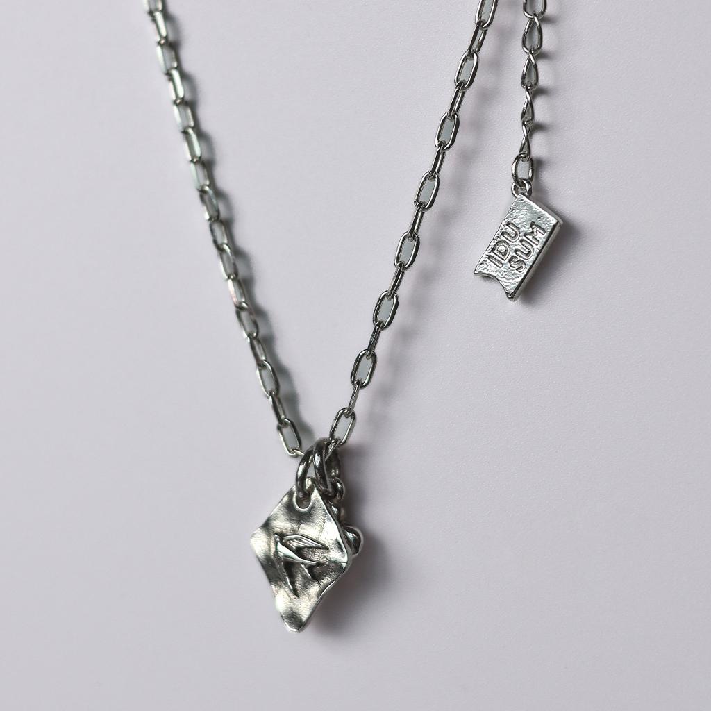 Idusum Buddy Charms Necklace (Silver Swallow Heart Necklace)