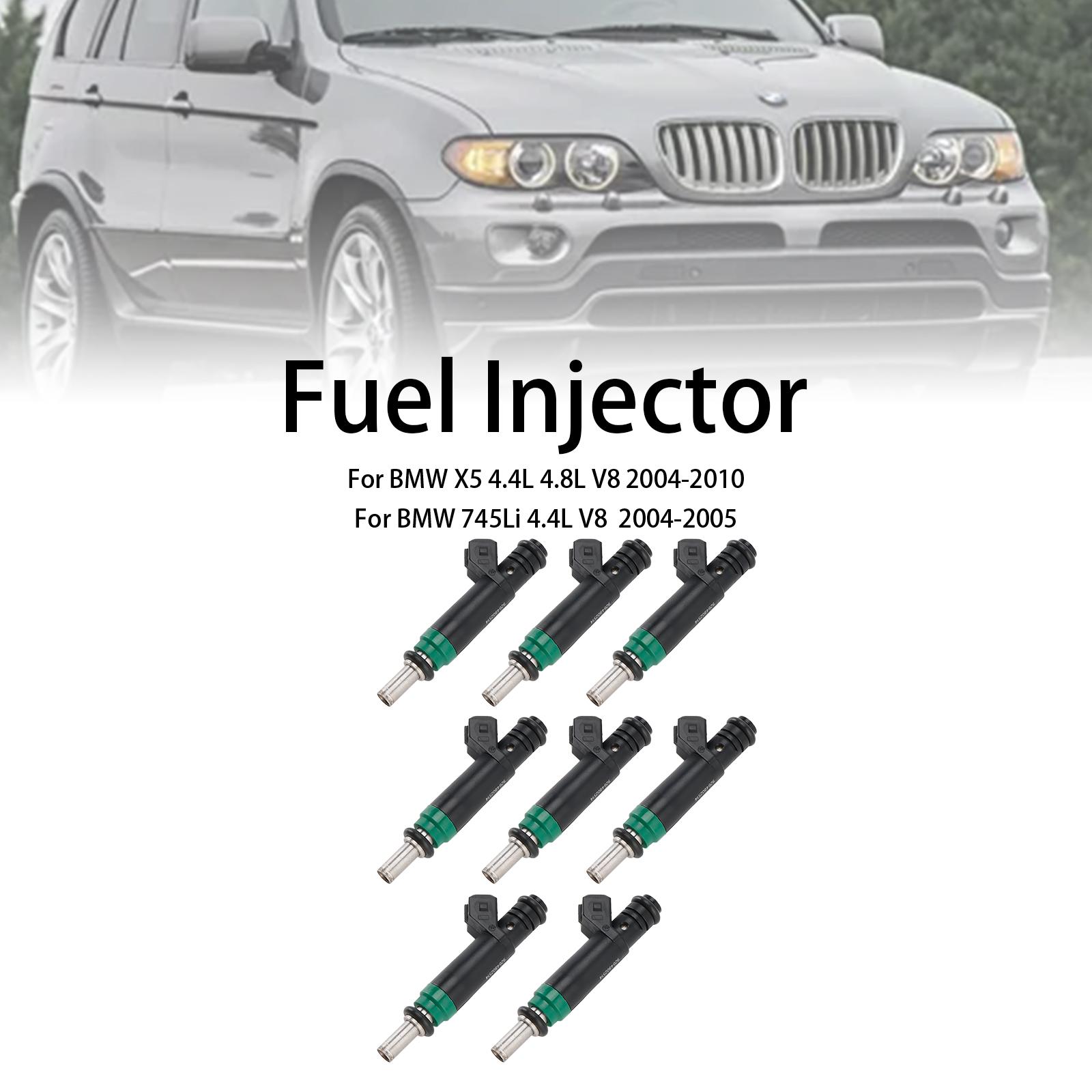 

8PCS Fuel Injector 7525721 Fit for Siemens 04-2010 Fit for BMW X5 745Li/i 645Ci 545i