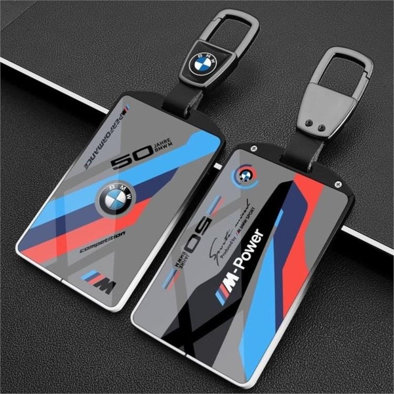 Car Key Case For BMW M-Power Card Protector Cover Shell New X1/7 Series 5 4 3 Series X5 X7 Buckle 535li Advanced NFC Five Series Gjbn47