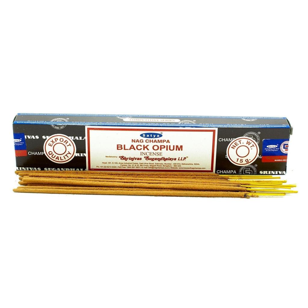 Black Opium Incense Sticks 15g Satya