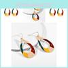 Fashionable Double-sided Alloy Earrings With Graffiti Design Elegant Geometric Shape