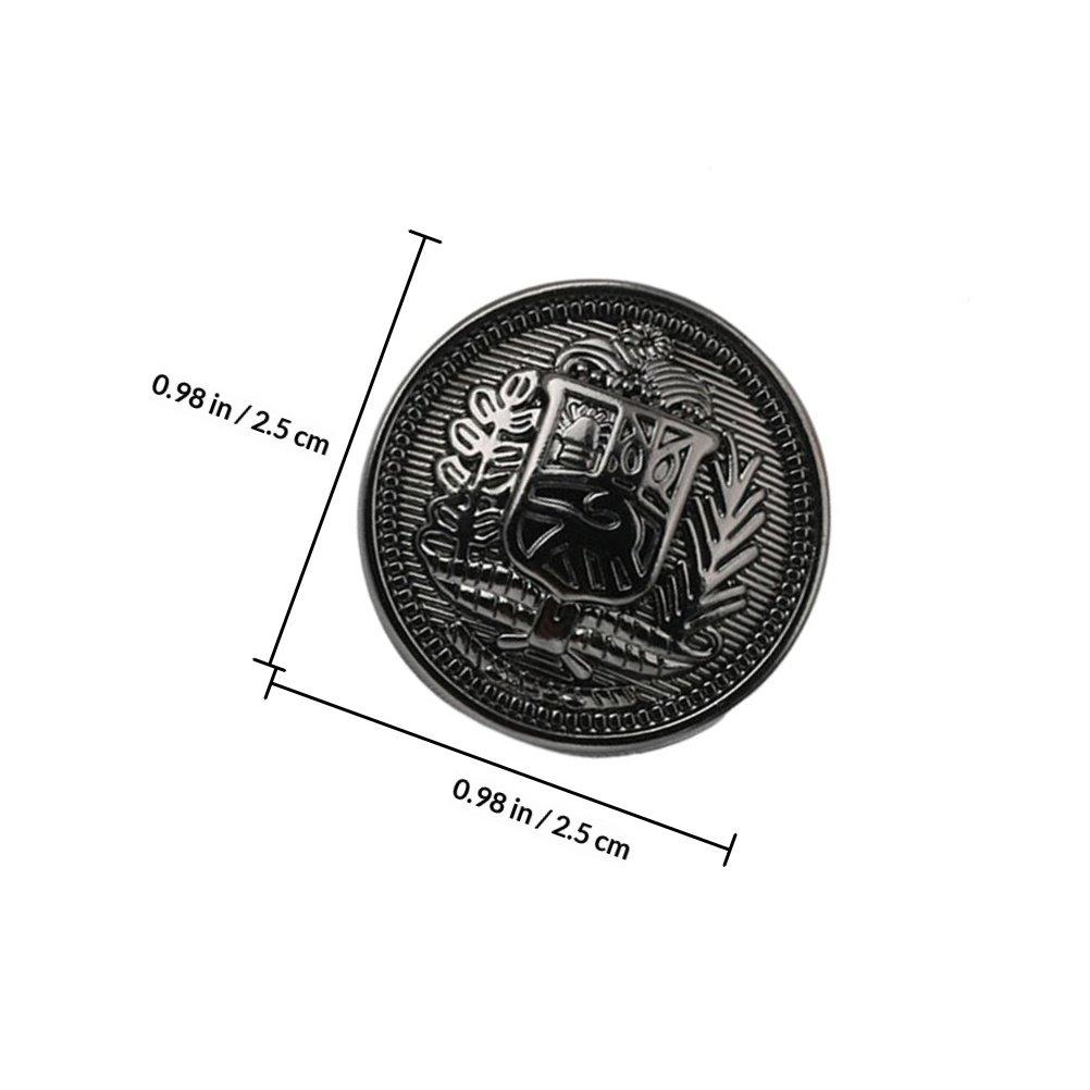 

30Pcs Creative Zinc Alloy Metal Buttons Simple Elegant Design for Sewing DIY Clothing Decoration Coat Shirts Windbreaker Sweater чорний