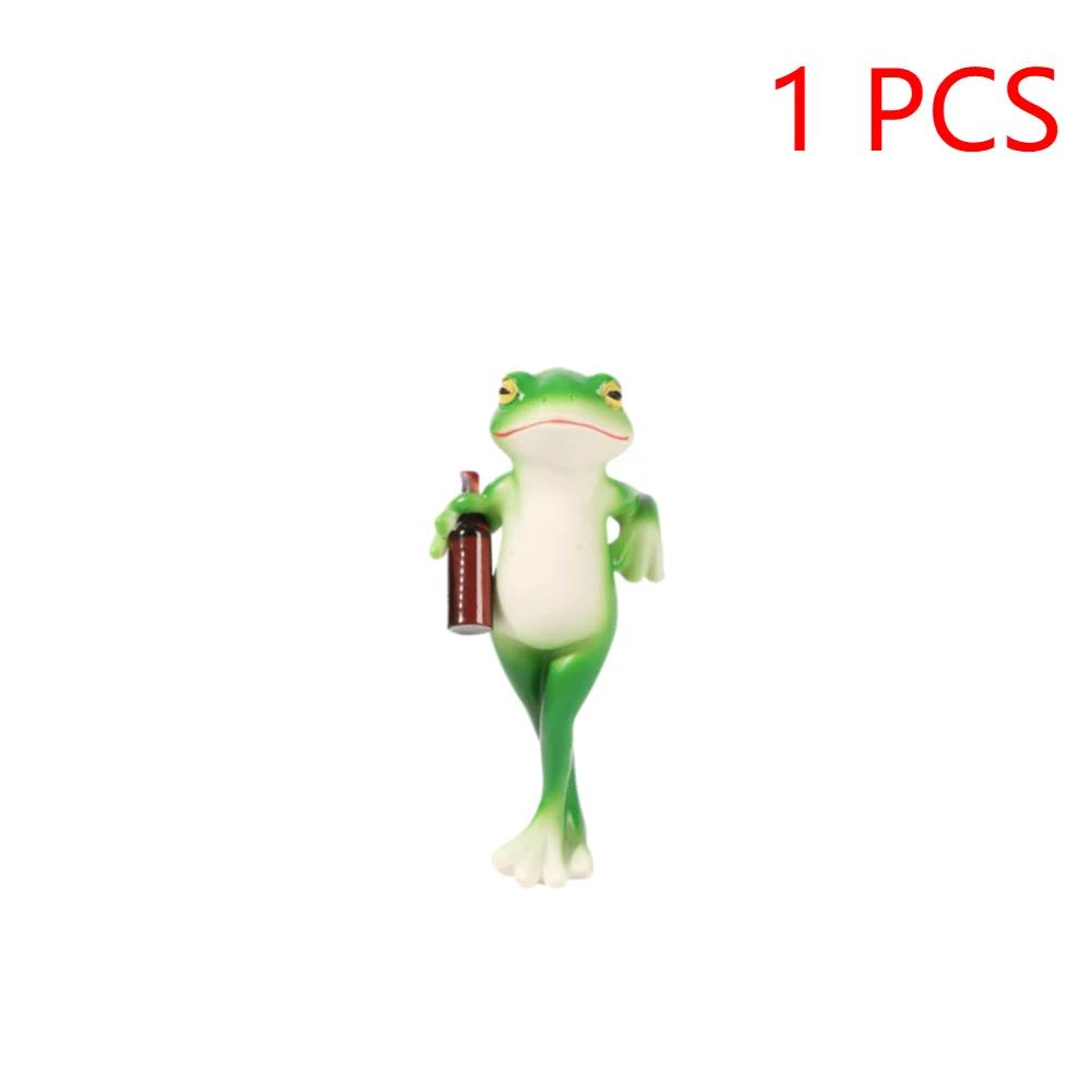 1/3 STÜCKE Lustige Trinkende Frosch Statue Harz Hängende Frosch Figur Pflanzgefäß Umarmung Mini Frosch Skulpturen für Blumentopf Rasenornament