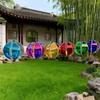 Luminous Film Hot Air Balloon Wind Spinner Bright Film Colorful Design Luminous Windmill Dazzling Wind Transparent Material