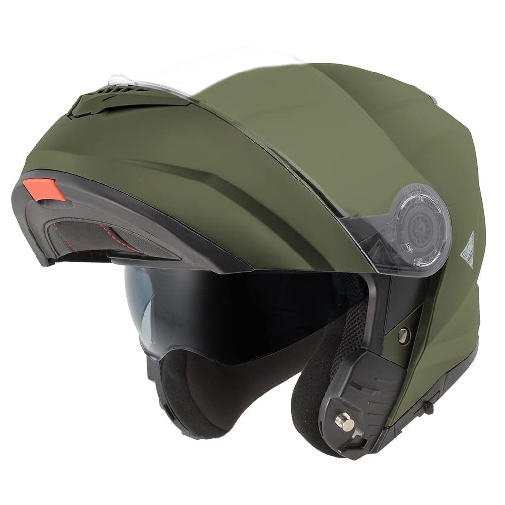 KOMINE FL System Helmet for Olive L HK-171 Motorcycles,